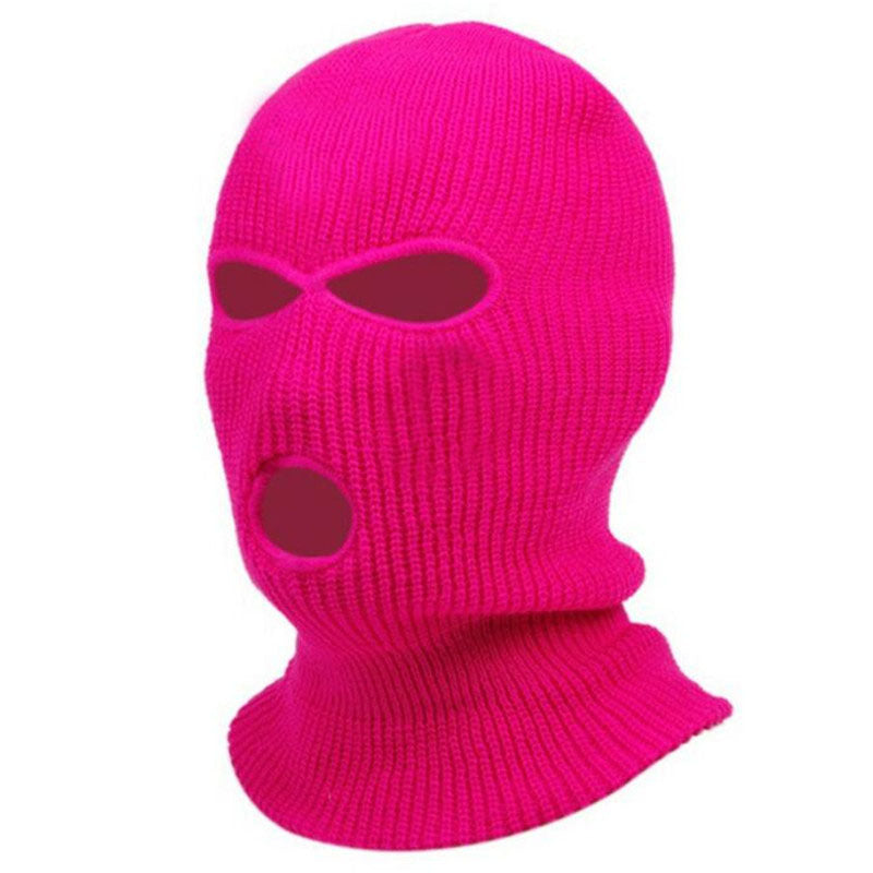 3-Hole Knitting Ski Mask Winter Face Cover for Cold Weather Riding
