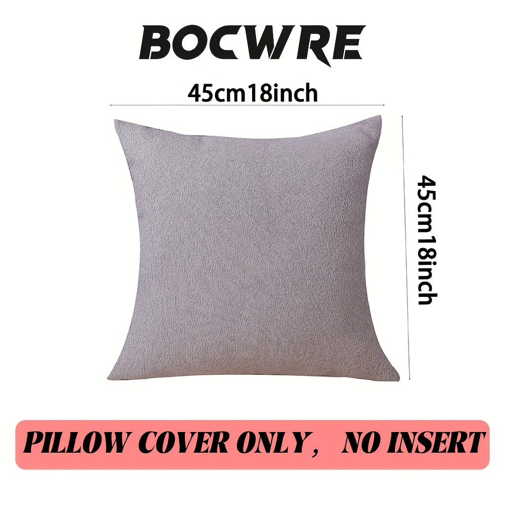 Beige Imitation Lamb Fleece Throw Pillow Covers for Sofa Bed Living Room