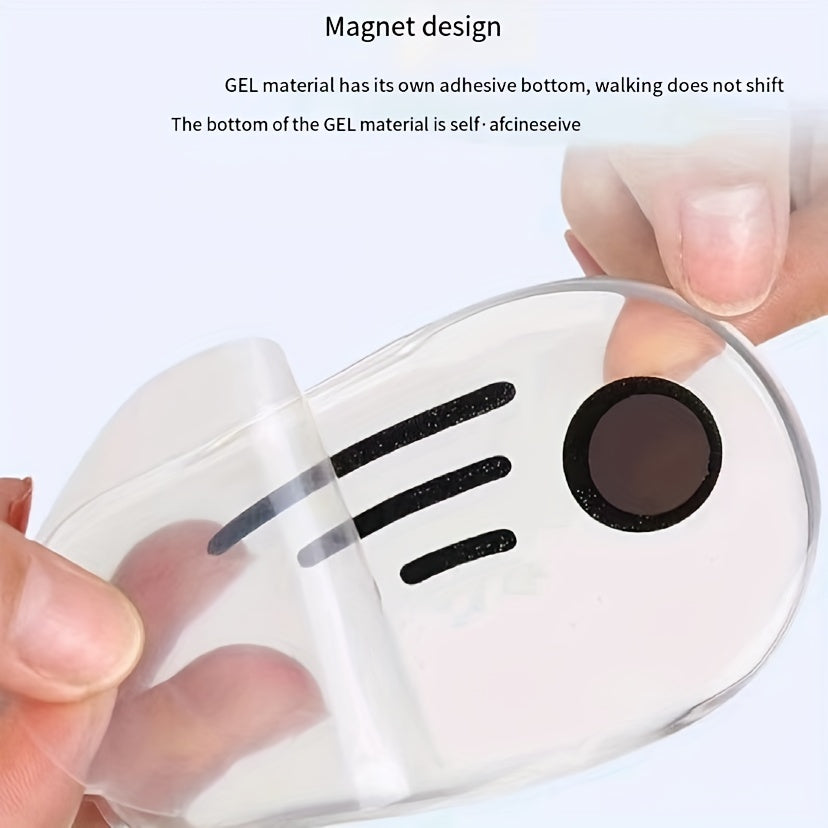Unisex Transparent Insole Cushions - Soft Half-Size Heel Support Pads