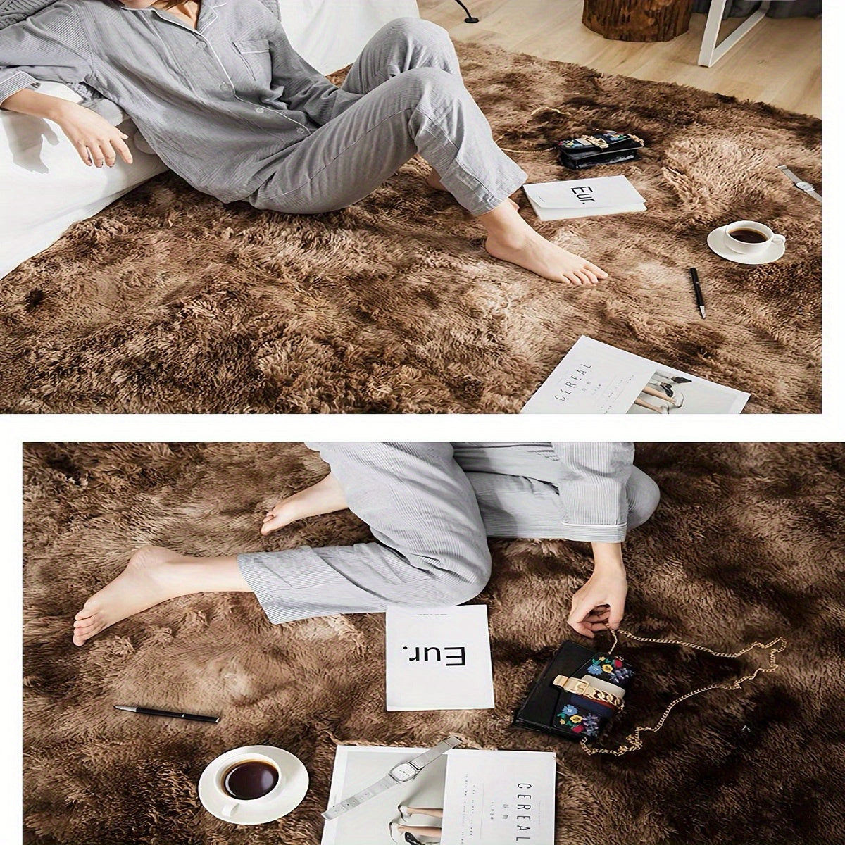 O'z makoningizni 1 dona Zamonaviy Oddiy Tie-dye Uzun Pile Gilam bilan ko'taring. Bu yumshoq va qulay gilam formaldehid va har qanday o'ziga xos hiddan xoli. U to'kilmaslik va so'nmaslik xususiyatlariga ega bo'lib, quyidagi turli joylar uchun ideal:
