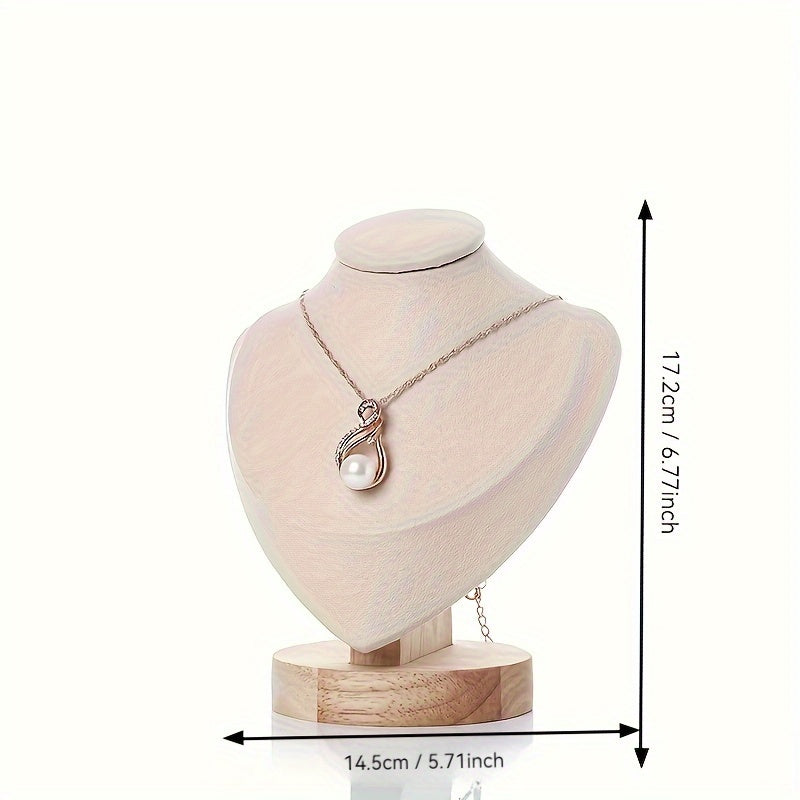 Soporte de joyería de madera en forma de corazón para collares, relojes y accesorios