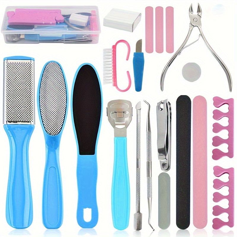 Professional Pedicure Tool Set with Foot File Nail Clipper and Stainless Steel Pedicure Knife