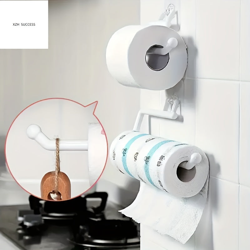Effortless Installable Paper Towel Holder with Built-In Hook for Kitchen and Bathroom
