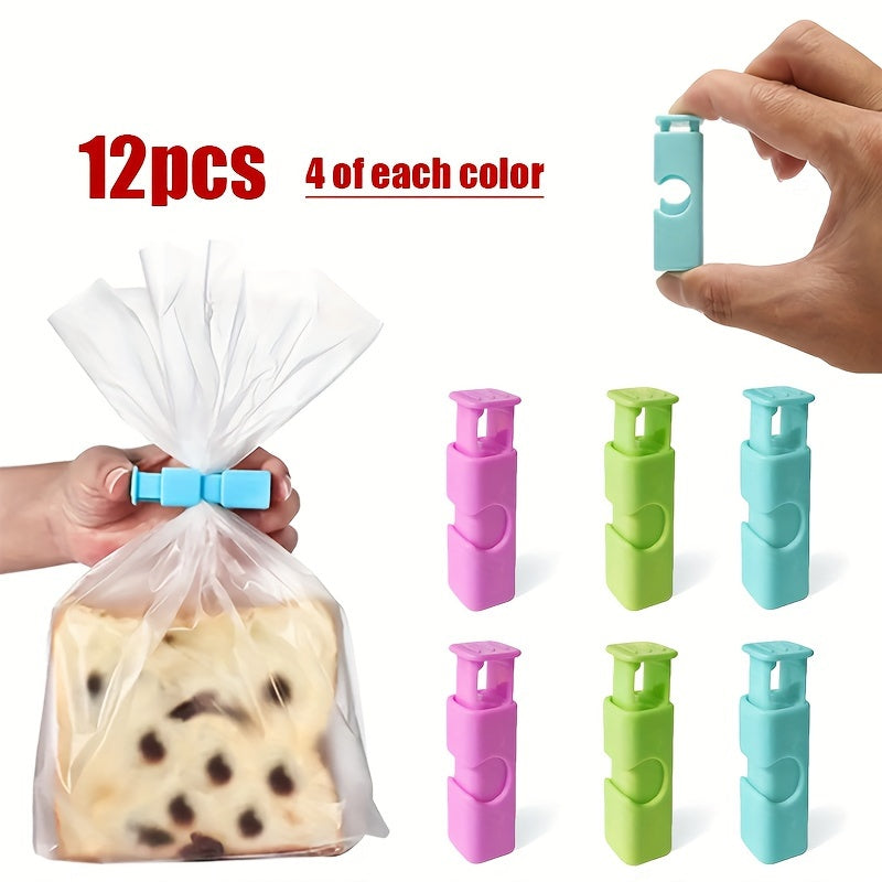 12pcs Plastic Bread Bag Clips Sealing Clips for Food Storage