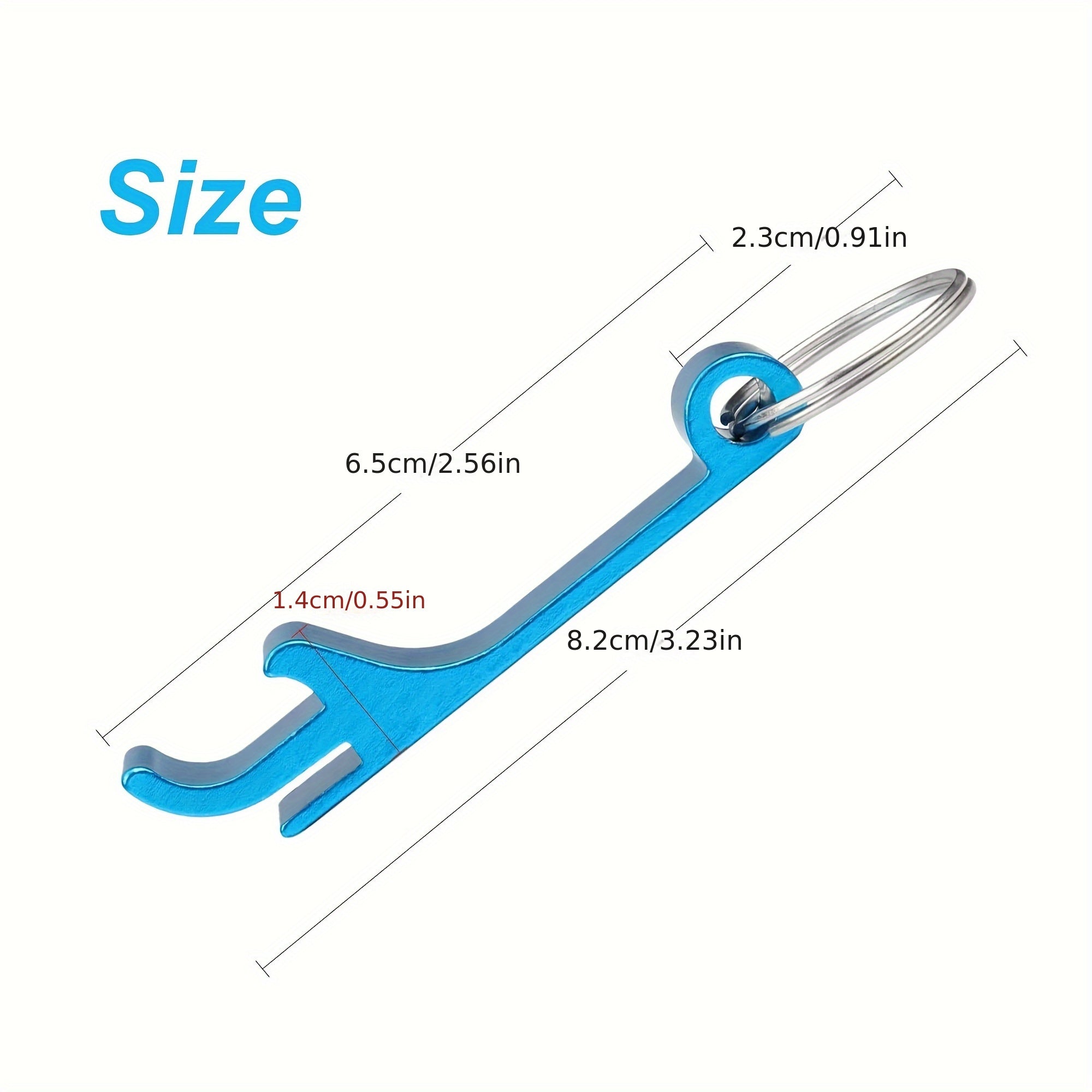 Abrebotellas de aluminio multifunción de 10 piezas con anillo de llavero destornillador, abre latas portátil