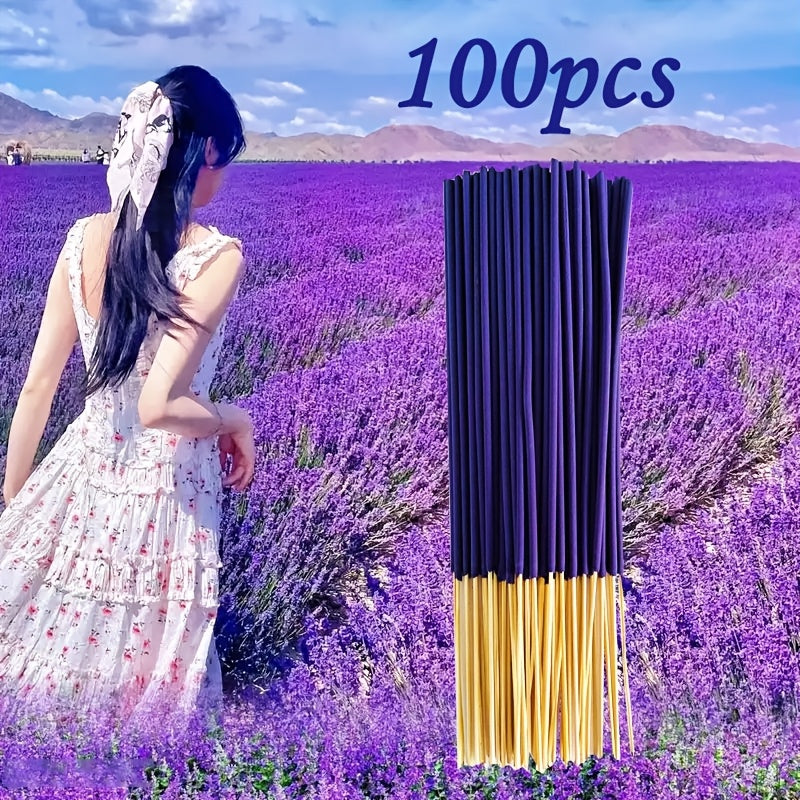 40/100pcs Lavender Incense Sticks for Air Purifying Relaxation Meditation