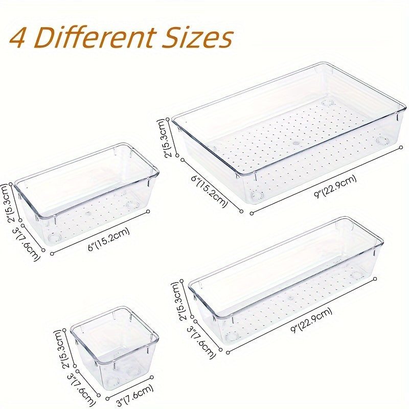 25pcs Multi-Functional Plastic Storage Box with Dividers for Organization