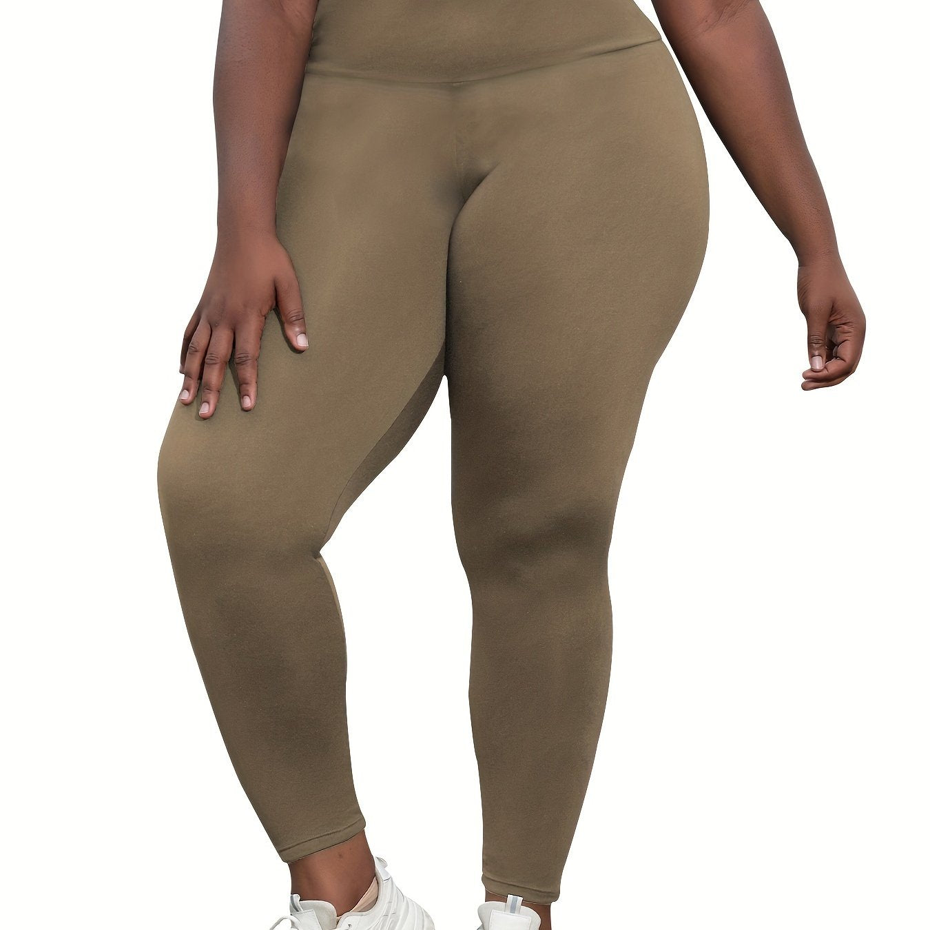 Women's Plus Size High Waisted Tummy Control Leggings for Yoga and Workout