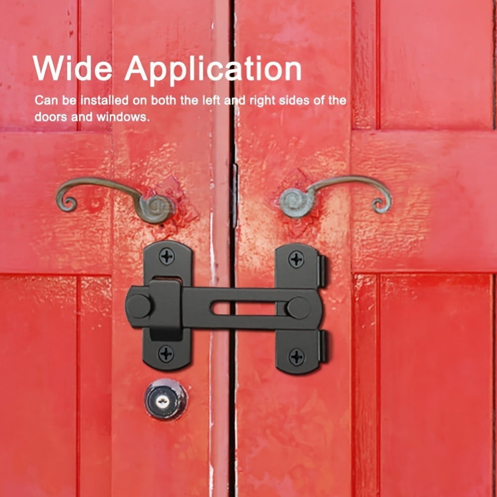 Stainless Steel Barn Door Lock Set 180° Flip Sliding Latch for Doors Windows