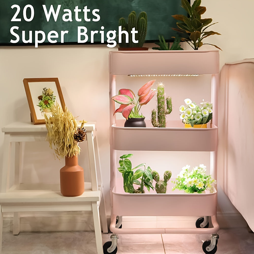 Indoor Plant Grow Light with Full Spectrum 270 LED Lights Automatic Timer 3/9/12 Hours 3 Lighting Modes 10 Brightness Levels Pack of 1 or 2