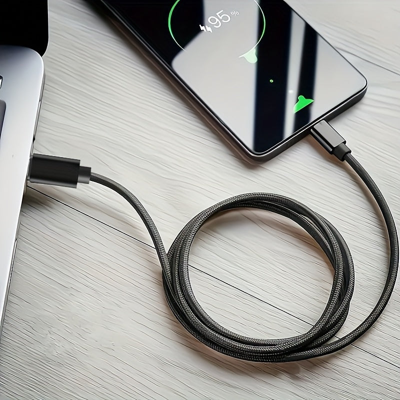 60W нейлоновый USB C кабель для зарядки и быстрой передачи данных для iPhone, Samsung, Xiaomi