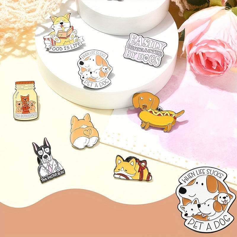 9 ta noaniq alloy it pinlari to'plami shlyapa, sumka va kiyim uchun minimalistik dizayn