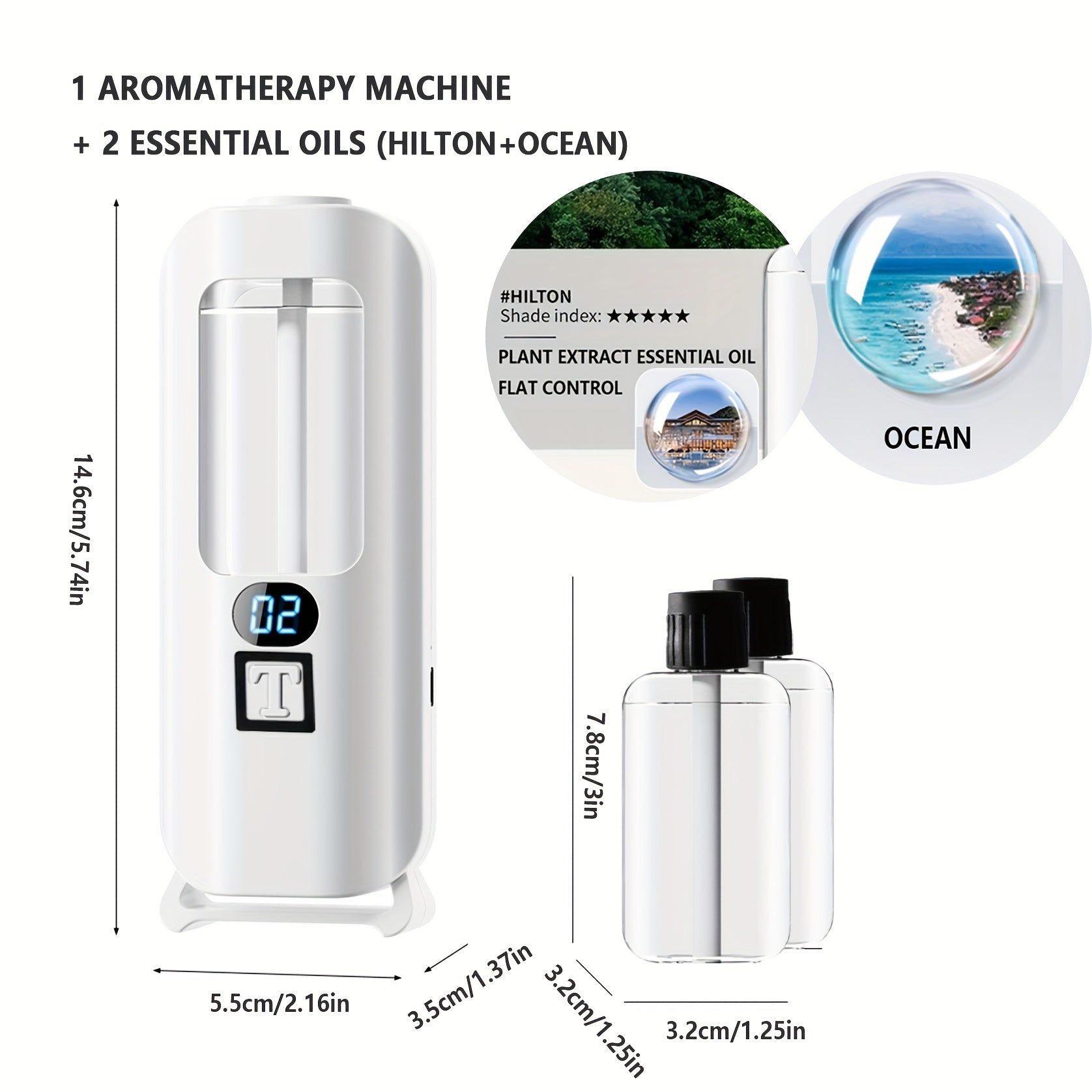 Automatic Aromatherapy Air Humidifier 1L USB Rechargeable Plastic for Office Bathroom