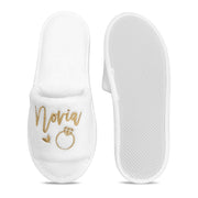 Women Embroidered EVA Slide Sandals Indoor Casual Shoes for Bridesmaids