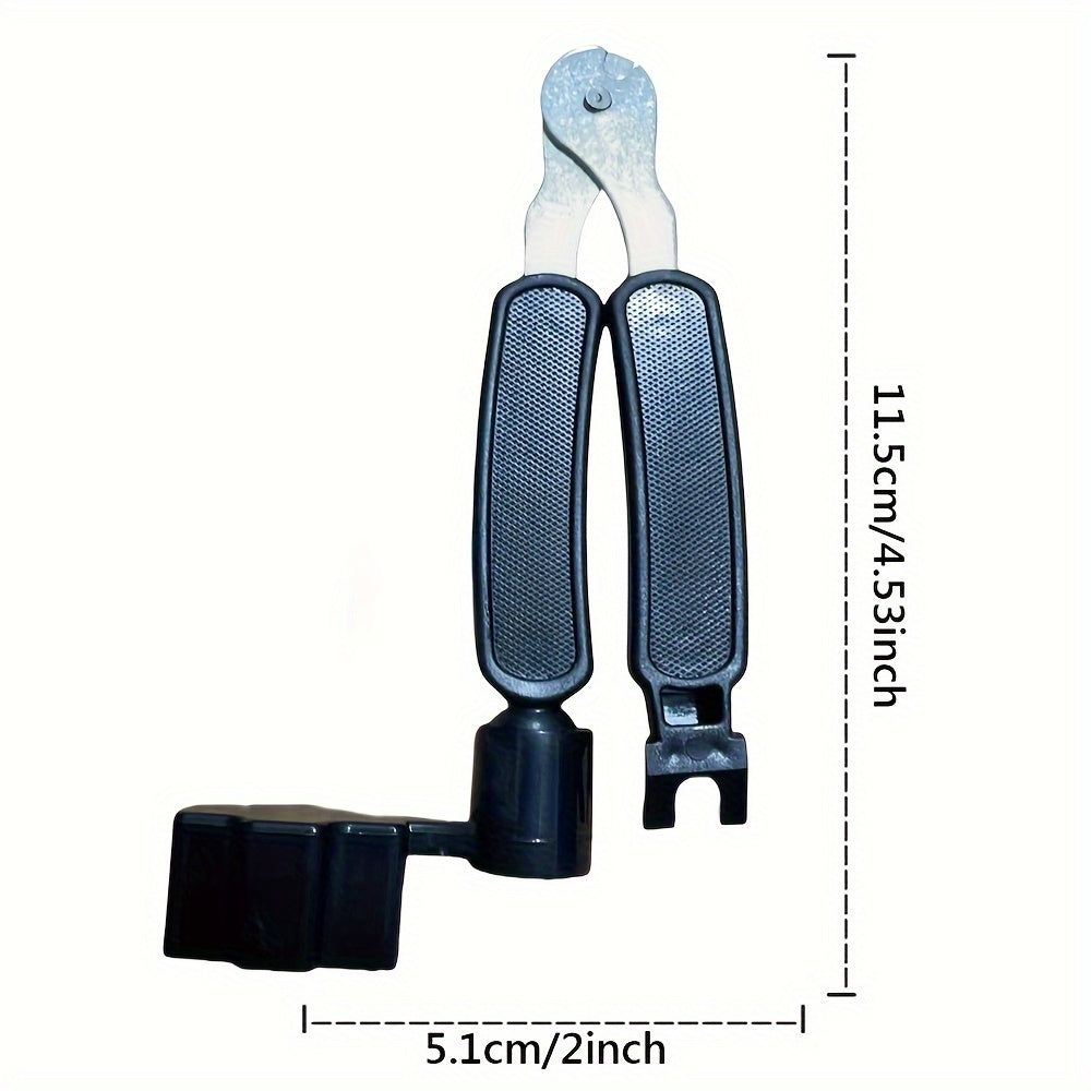 Многофункциональный инструмент для гитары 3-в-1: намотчик, резак, вытягиватель игл из нержавеющей стали, черный