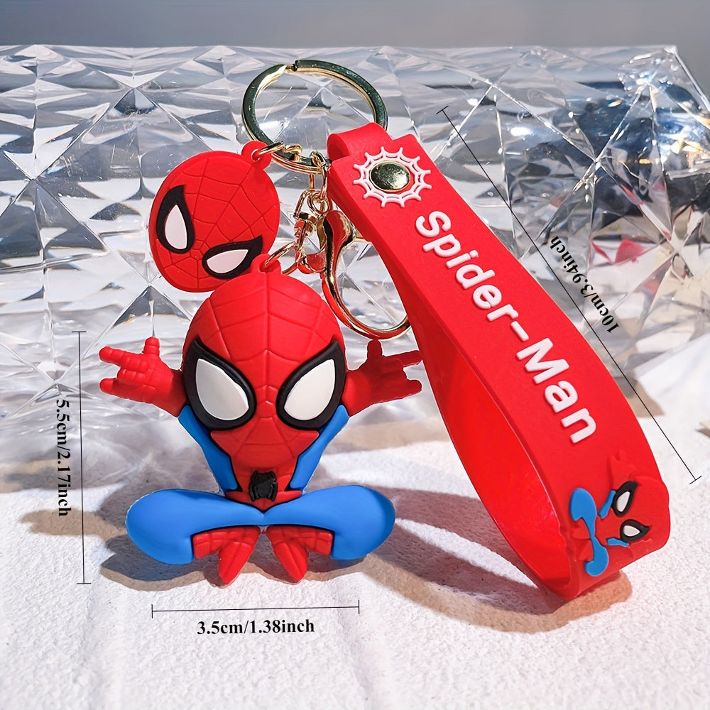 Bolalar PVC Silikon Spider-Man kalit choklari multfilm Yaxshi va Yomon tomoni tomchi yopishtiruvchi bezak