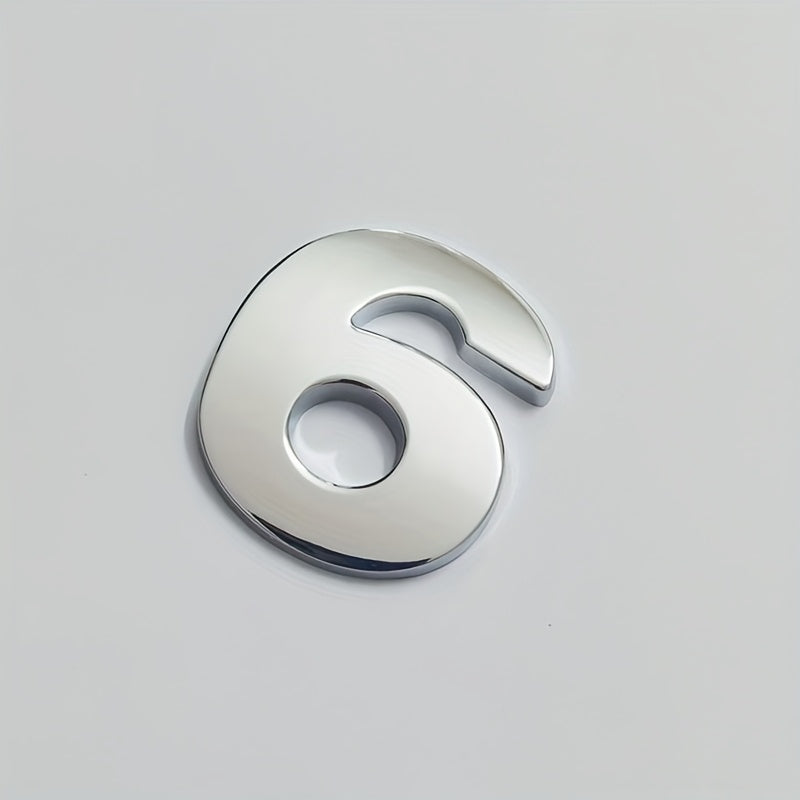 Moslashtiriladigan Kumush 3D Metall Avtomobil Emblemasi Katta Harf Raqami Zink Alloy Tashqi