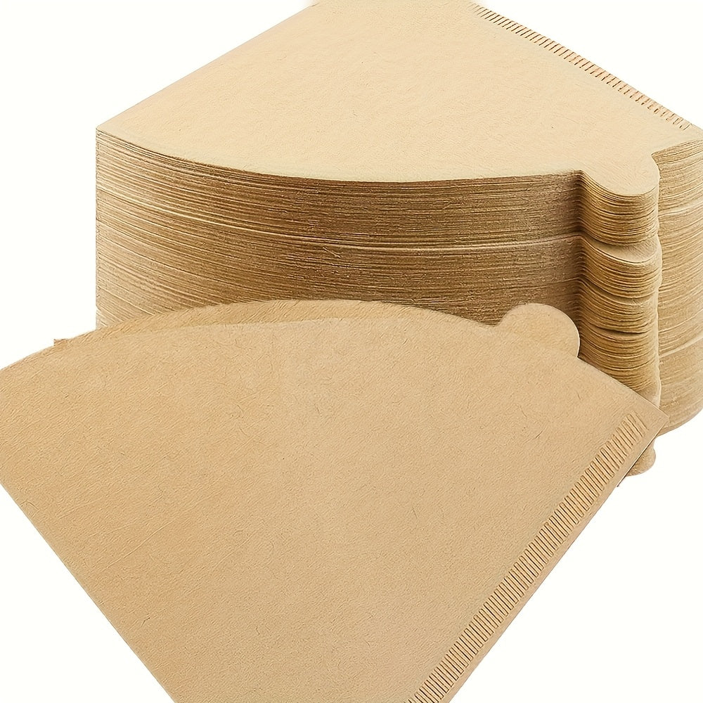 Disposable Unbleached Natural Paper Coffee Filters for 8-12 Cup Drip Brew Pack of 100