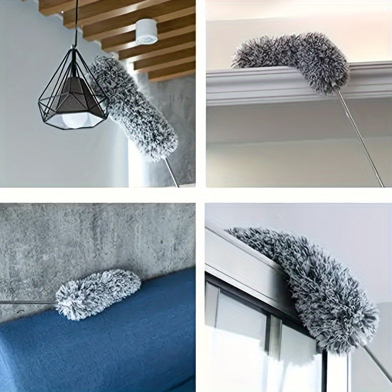 Extendable Flexible Duster with Washable Head for High Ceilings Furniture and Cars