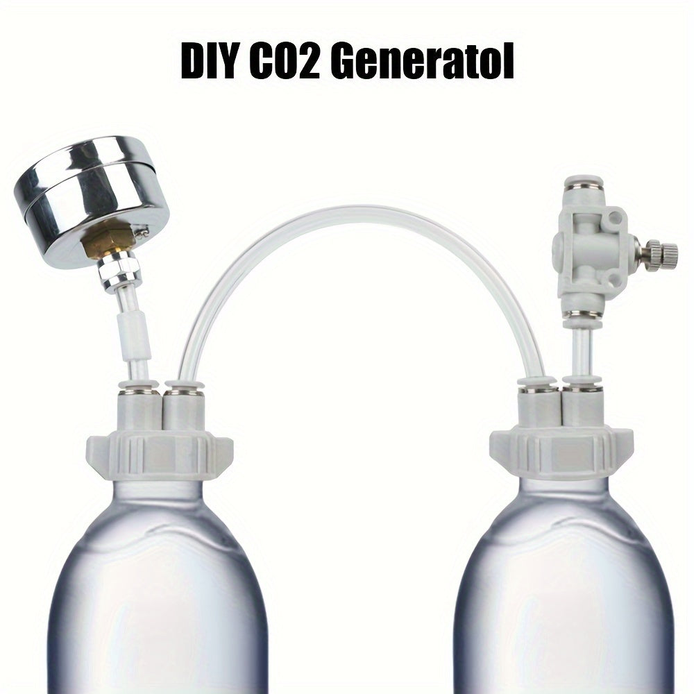 Aquarium CO2 System for Aquatic Plants with Diffuser Valve and Pressure Device