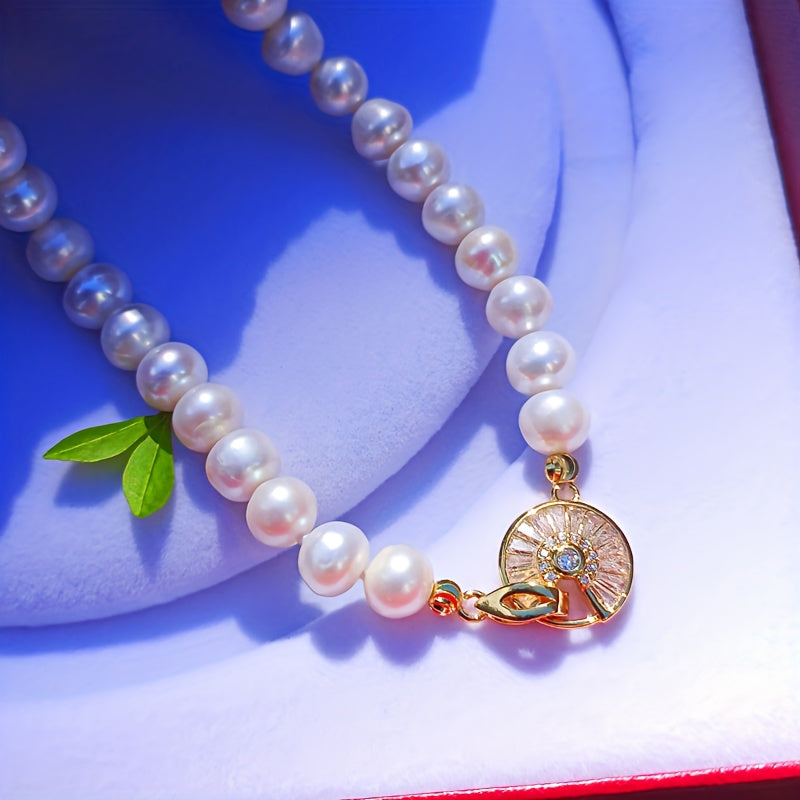 Freshwater Pearl Necklace for Women with Genuine Pearls and Unique Growth Patterns