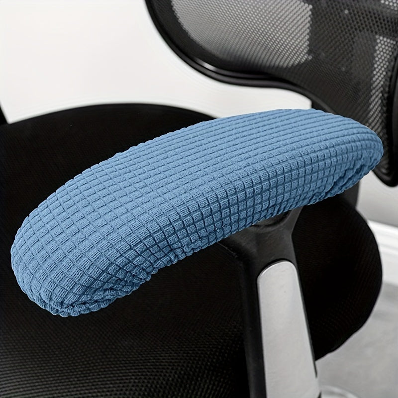 2pc Stretchable Fleece Armrest Covers for Gaming and Office Chairs Beige and Colors