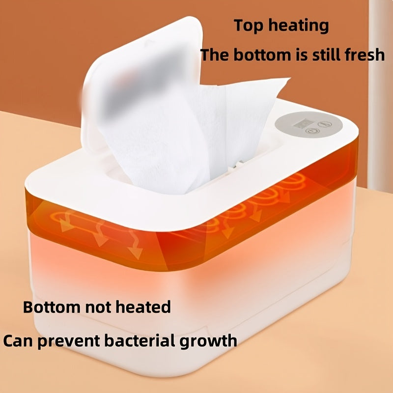 Dispensador portátil de toallitas húmedas alimentado por USB con calentamiento rápido y capacidad de 5 días