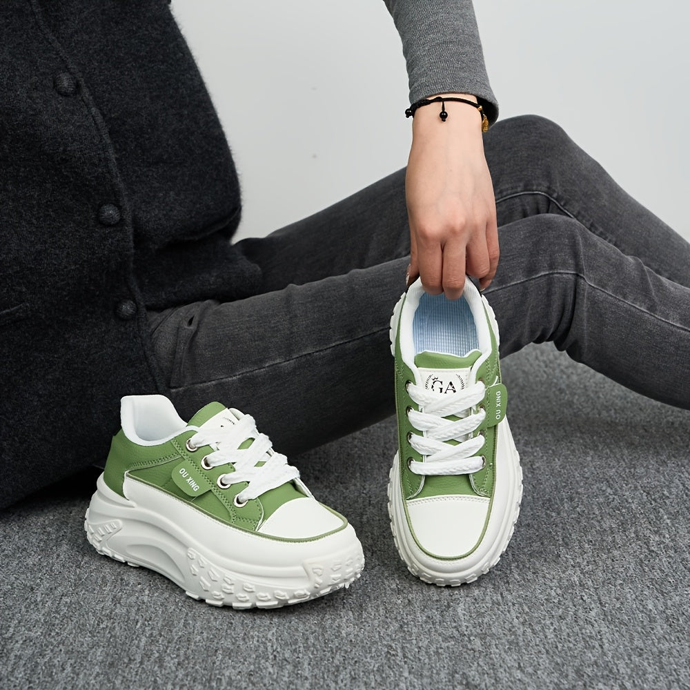 Women's Breathable Mesh Mid-Top Sneakers White Pink Cushioned Casual Shoes