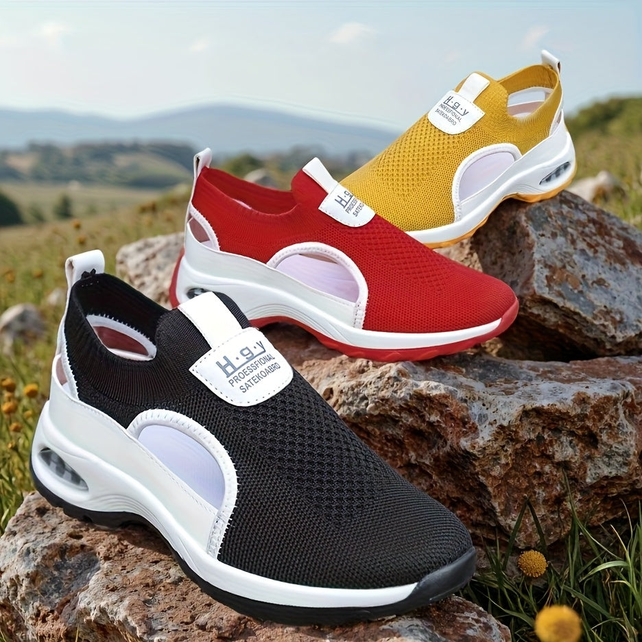 Women's Breathable Slip-On Sneakers All-Season Casual Shoes Multi-Color