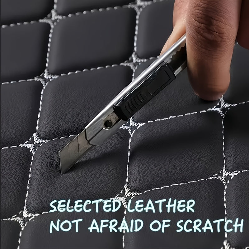 Car Floor Mat Set Faux Leather All-Weather Protect for SUV Passenger