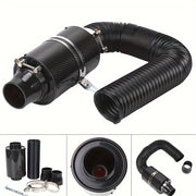 Universal Automotive Air Filter Kit Carbon Fiber Intake System with Flexible Hose