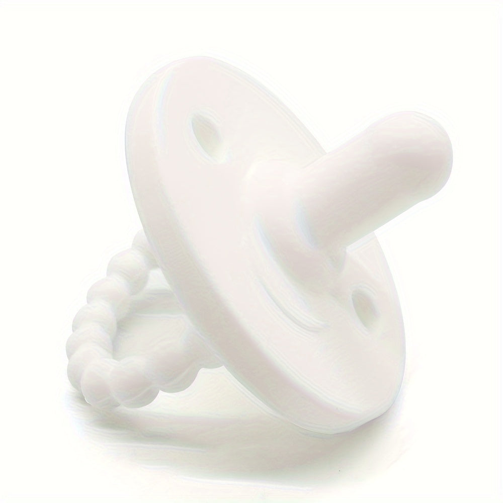 Soft Silicone Pacifier for Newborns with Cute Round Shape Teething Soother