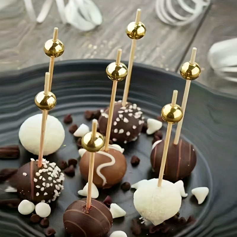 Handmade Bamboo Cocktail Picks for Appetizers Fruit and BBQ 4.7 Inches