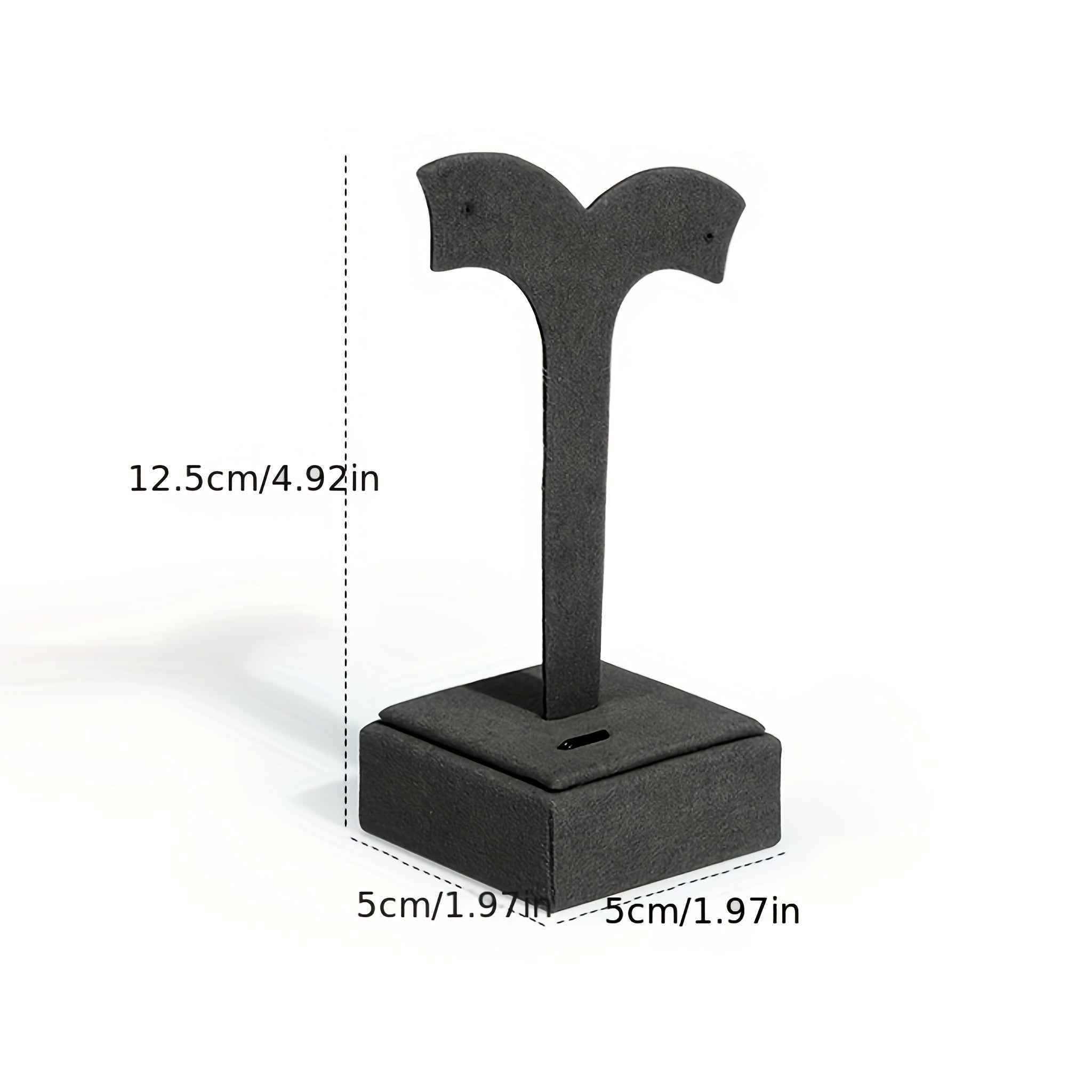 Набор дисплеев для украшений серого цвета с кулоном, серьгами, кольцом, подставкой и подносом