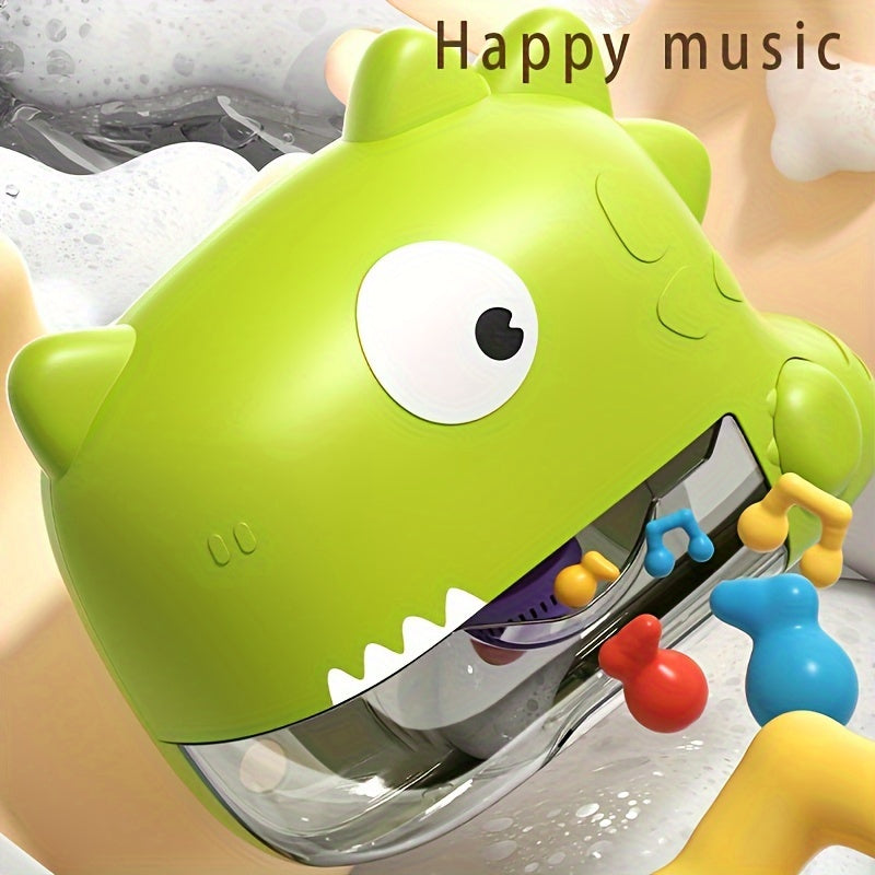 Bolalar uchun musiqa va sukut rejimi bilan dinozavr pufakchali vanna o'yinchoqi