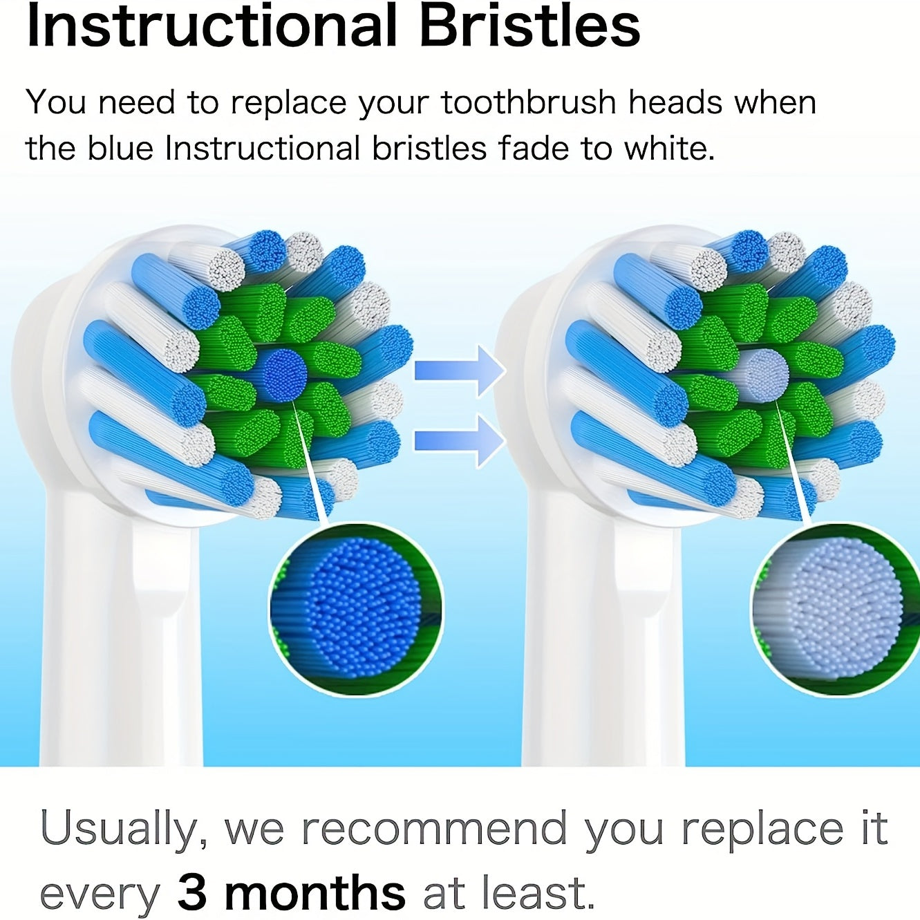 Adult Replacement Brush Heads for Electric Toothbrush Uncharged