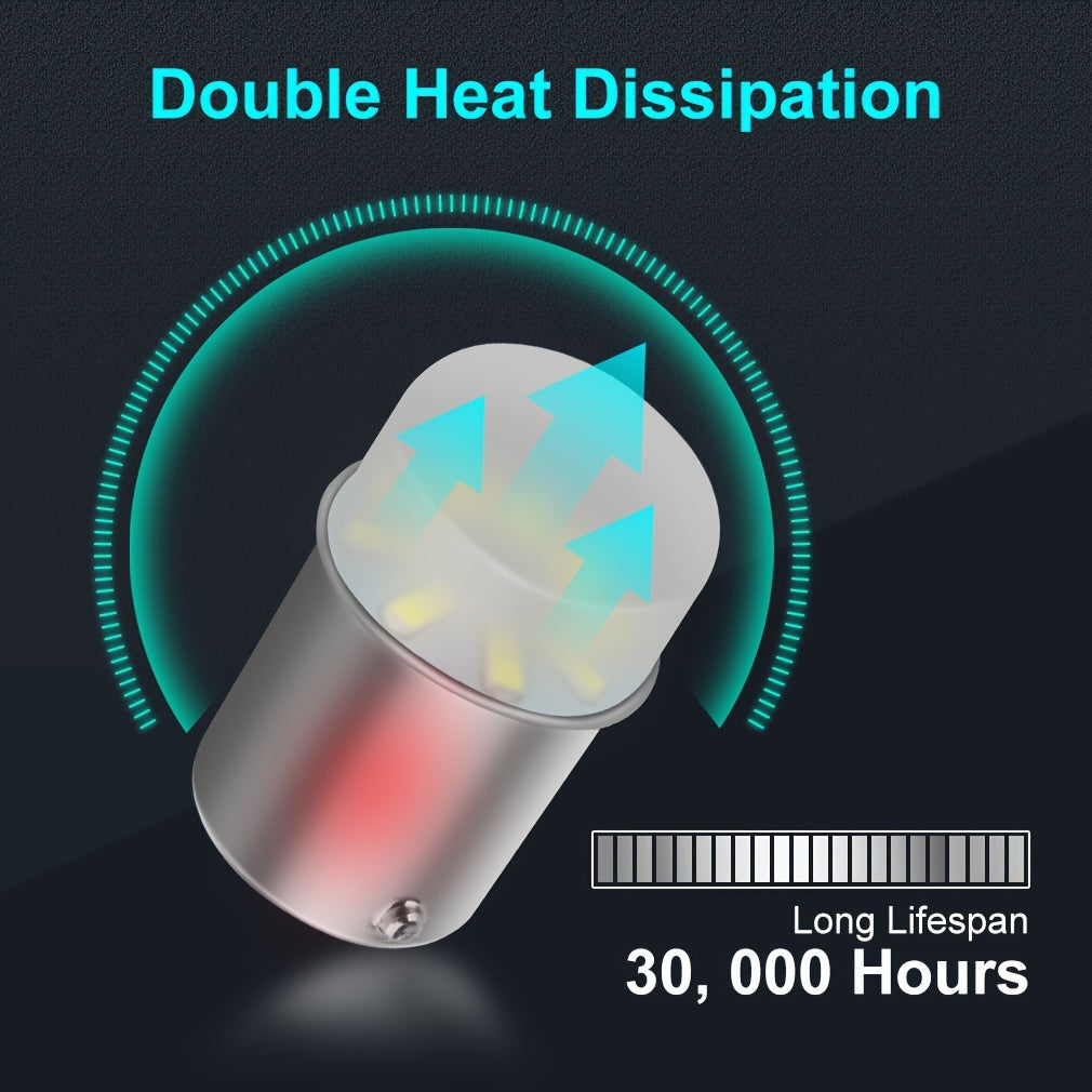 2 Pack LED Car Signal Bulbs 1156 1157 BA15S BAY15D 12V White Yellow Red