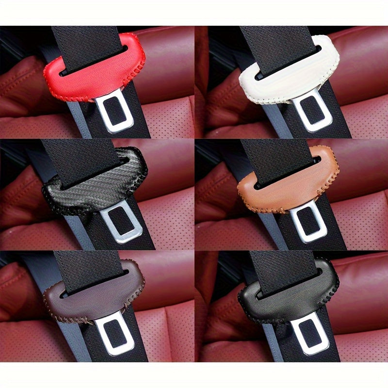 2pcs Car Seat Belt Cover Soft Padded Shoulder Harness Protectors Scratch-Resistant Stylish Red Black Brown