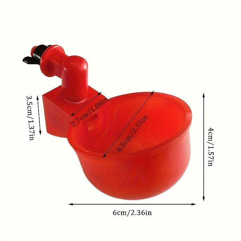 Automatic Poultry Waterer Kit with Leak-Proof PVC Cups for Chickens Ducks Quails and Turkeys