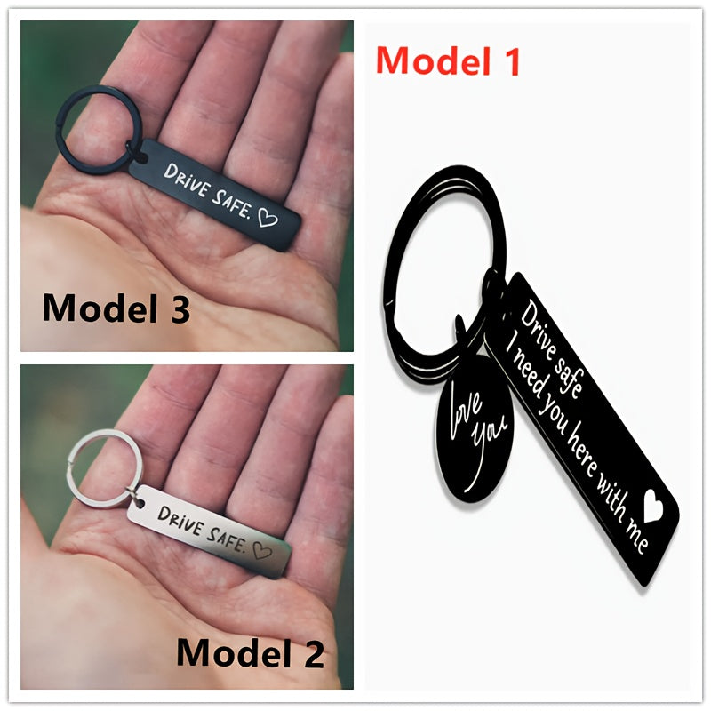 Drive Safe Keychain for Boyfriend or New Drivers Laser Engraved Car Gift