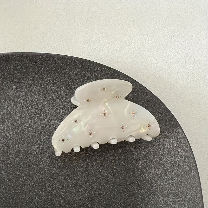 Girls Rhinestone Hair Clip for Half-Braided Ponytails Elegant Plastic Accessory