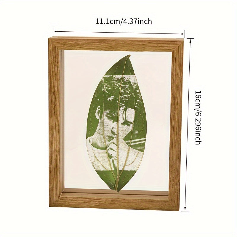 Customized Leaf Portrait Frame Personalized Artwork Gift for Couples and Weddings
