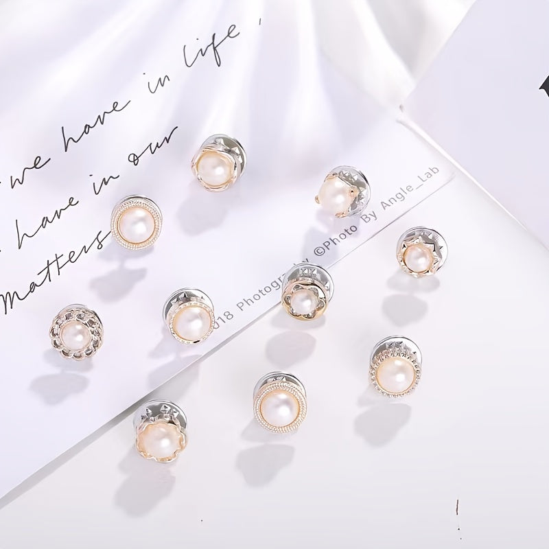 Set of 40 Elegant Reusable Brooches with Detachable Hidden Clasp and Decorative Buckle