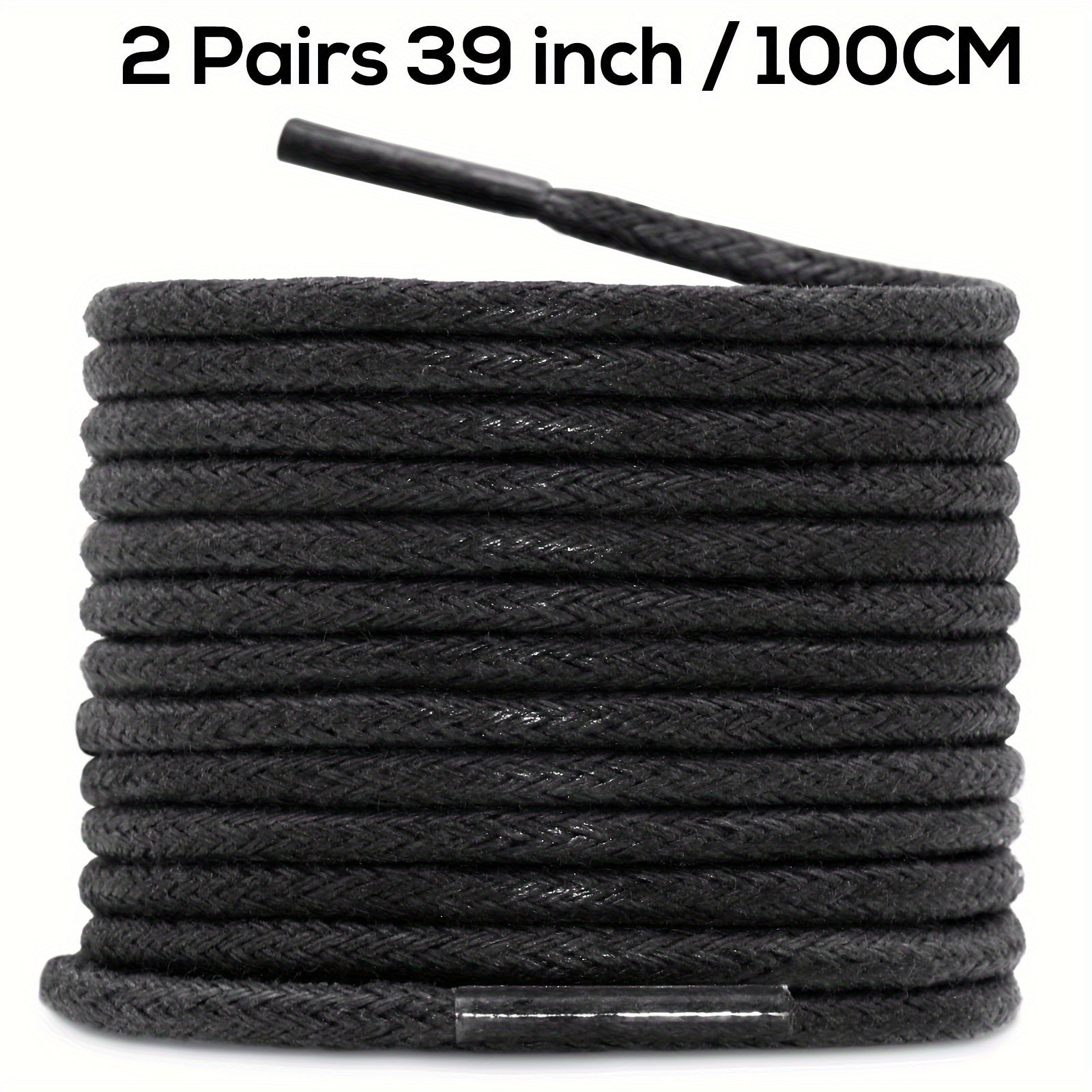 Unisex Waxed Shoelaces 0.25cm Thick Round Replacement Multi-Coloured 4 Pairs