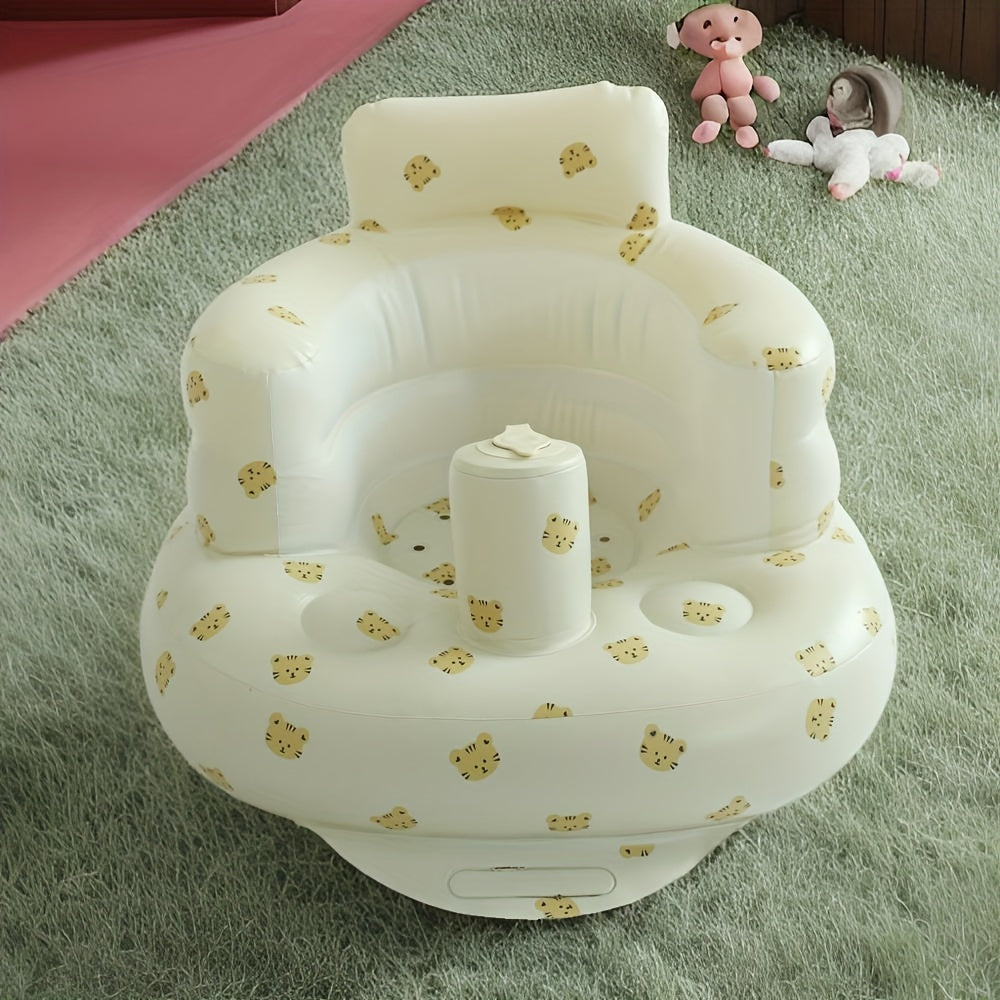 Inflatable Seat for Kids Portable Learning Seat with Easy to Clean PVC and 7 Fun Designs