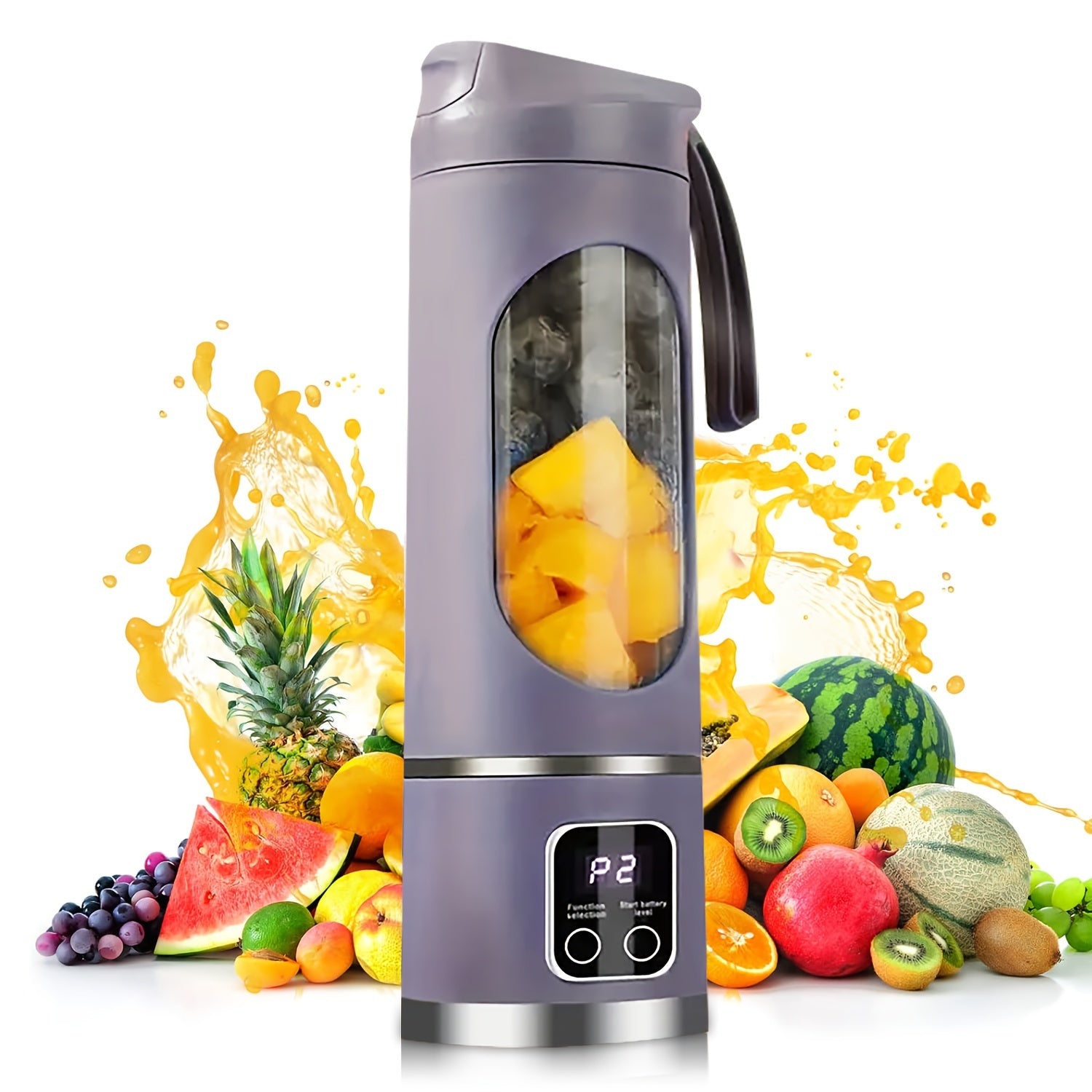 Portable Battery-Powered Blender Juicer for Smoothies and Ice