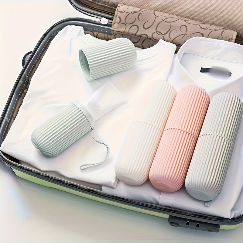 Travel Toothbrush Holder with Rinse Cup and Storage Case for Travel