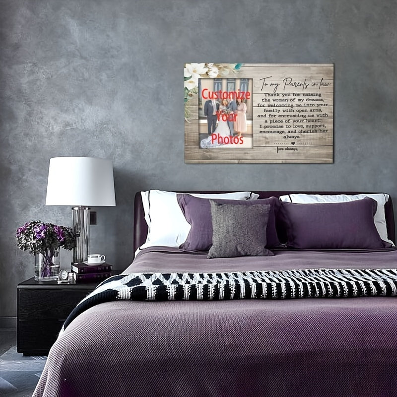 Lienzo de fotos personalizado como regalo de boda para suegros 29,97x39,88cm