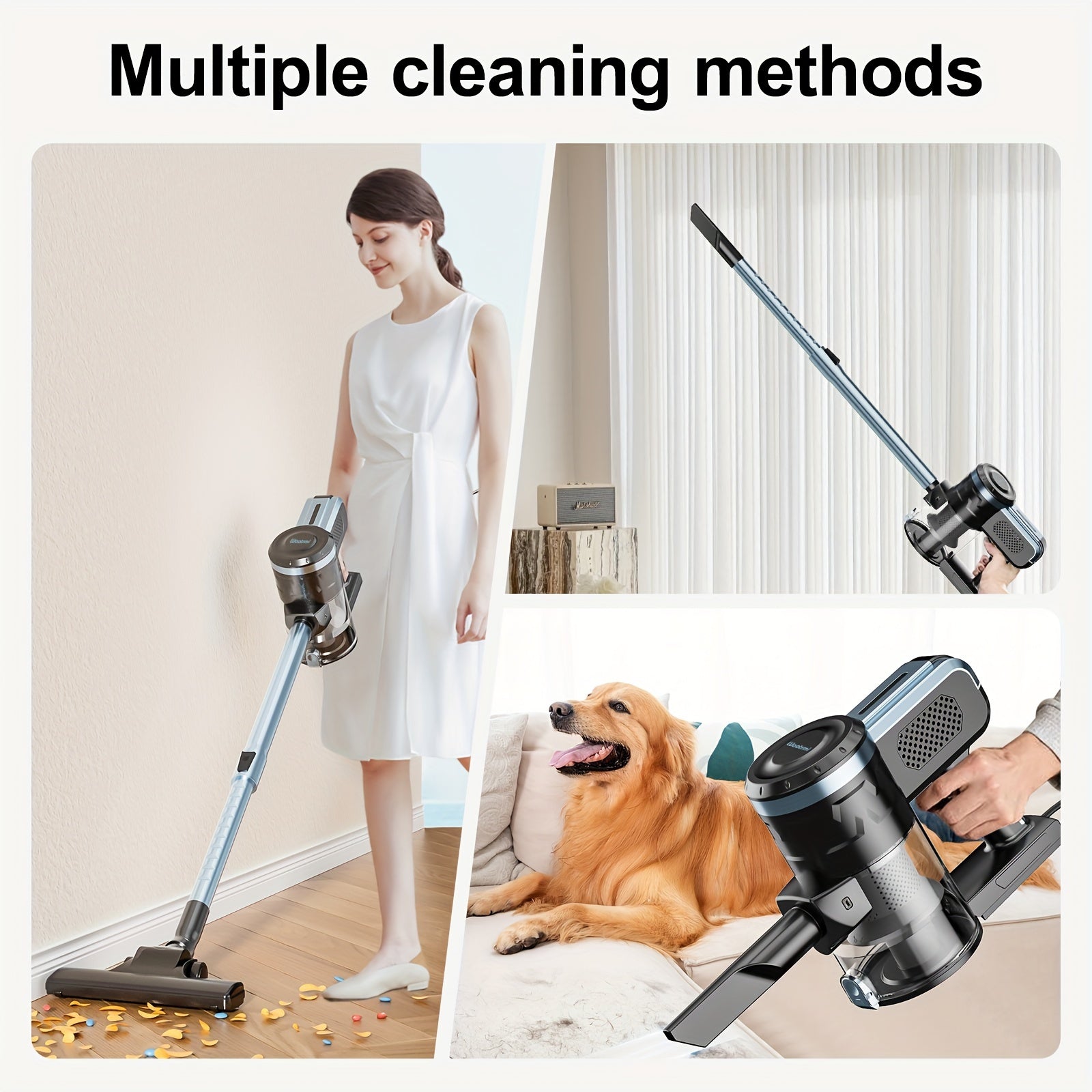 Lightweight EU Plug Vacuum Cleaner with Powerful Suction 18000Pa 1.2L Corded