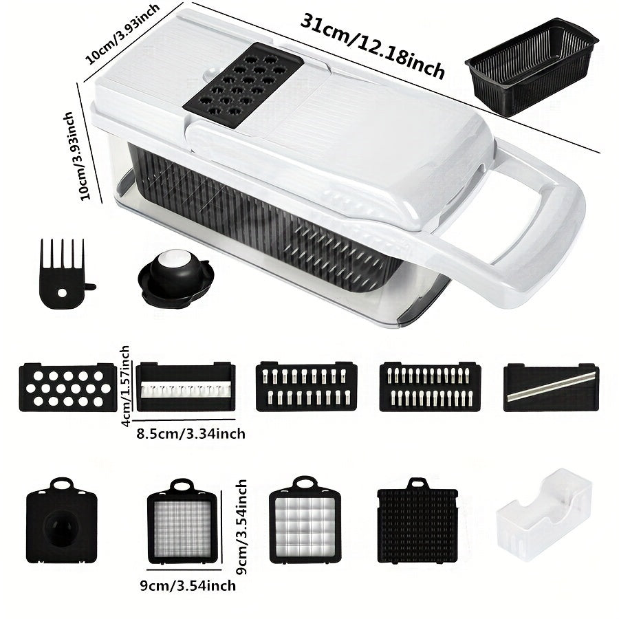 Kitchen Vegetable Chopper Slicer Grater Onion Mincer Set with Container